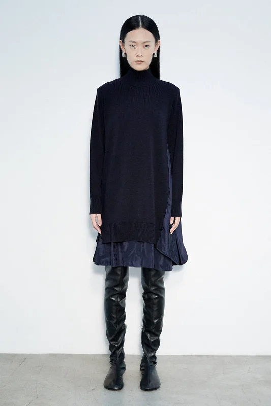 Romantic Flair MEIMEIJ Knee Length Navy Dress