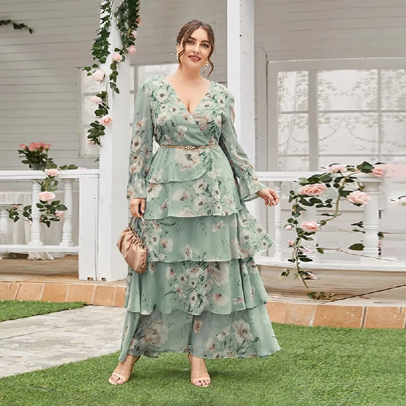 Unmissable Discounts On The Latest Fashion Trends BerriesJam - 2024 Plus Size Middle East Arab Muslim Elegant Cake Dress Unmissable Discounts On The Latest Fashion Trends BerriesJam - 2024 Plus Size Middle East Arab Muslim Elegant Cake Dress