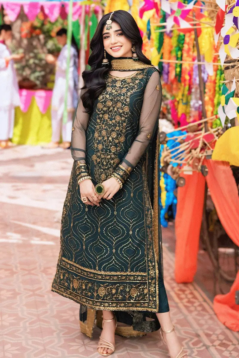 Casual Fashion for Women Green Color Long Top Dress For Mehendi Function