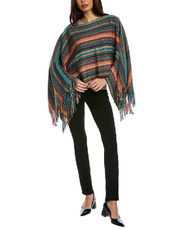 Women's Chic Outfit Missoni Wool-Blend Poncho