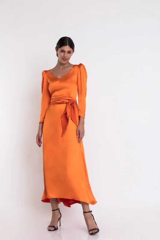Discover Promotions Matilde Cano Burnt Orange Corazon Naranja Dress