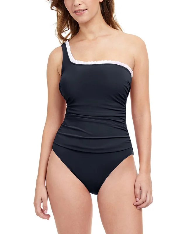 Plus-Size Women's Garments Profile by Gottex One-Shoulder One-Piece