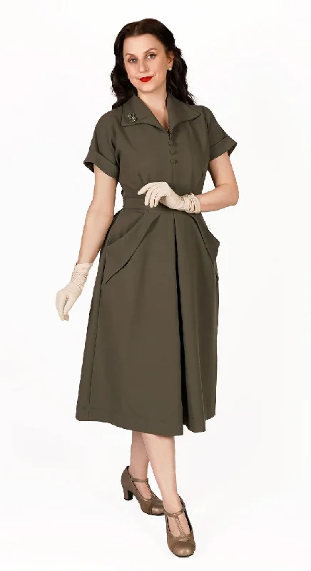 Trendy Threads Sophia Dress in Khaki