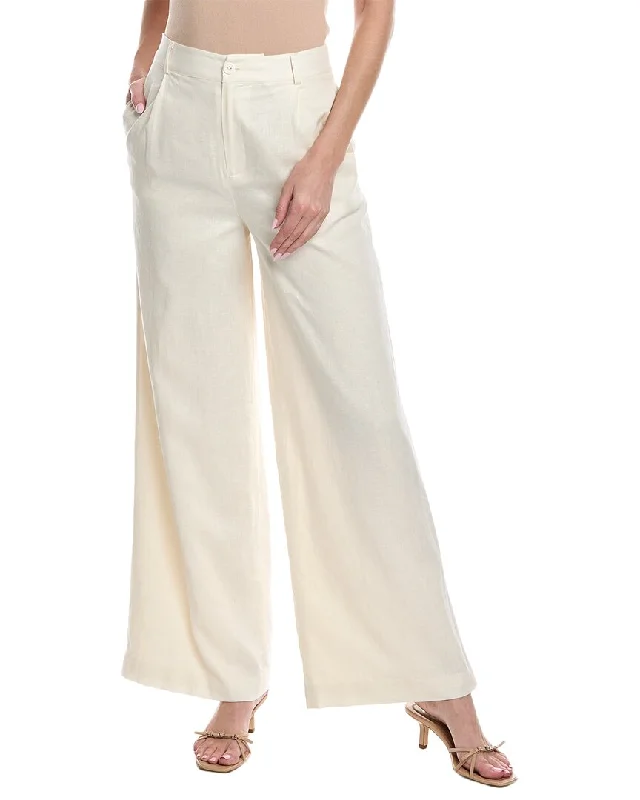 Women's High-Fashion Clothes Solid & Striped The Renata Linen-Blend Pant