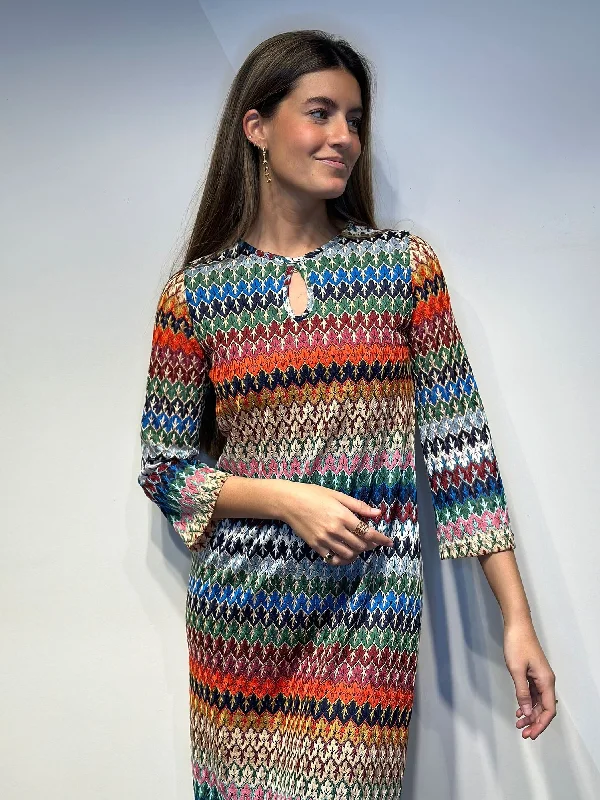 Shop Timeless Women's Fashion With Limited-Time Savings Vilagallo Elena Punti Jacquard Dress
