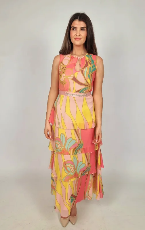 Women's Professional Apparel PENNYBLACK Multi Coloured Ruffled Spider Dress