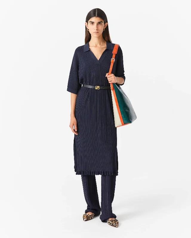 Quick Grab Deals Beatrice B Navy Knitted Ribbon Dress