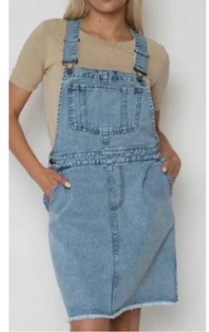 Limited-Time Offers On Elegant And Casual Styles Denim Pinafore abbey dresses