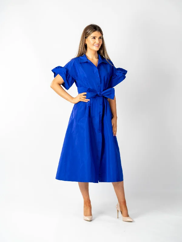 Comfortable Chic Moskada Royal Blue Carnaby Dress