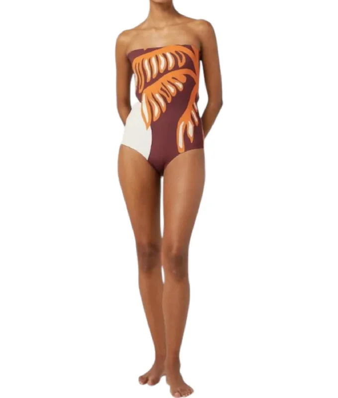 Women's Occasion Wear Clothes Alison One Piece Swimsuit In Vista Wine