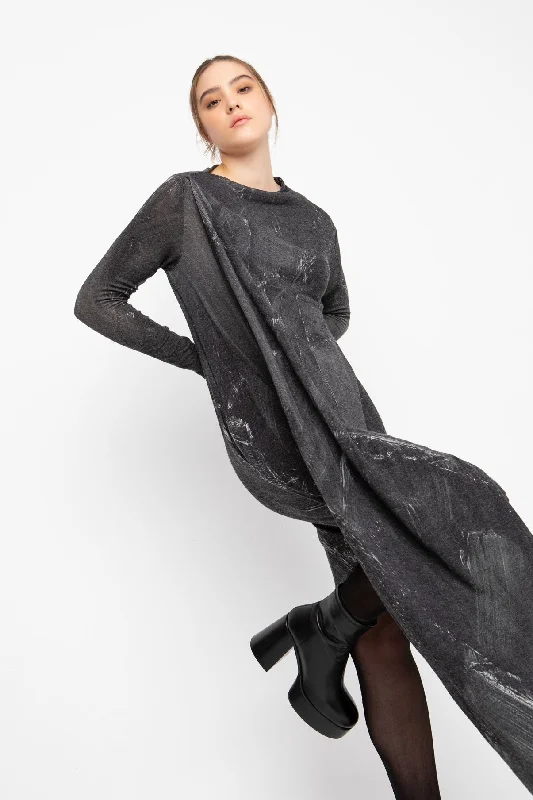 Charming Women's Garments Ozai N Ku Grey Brushed Dress