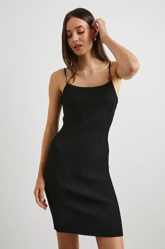 Women's Street Style Casual Wear PILAR DRESS - BLACK