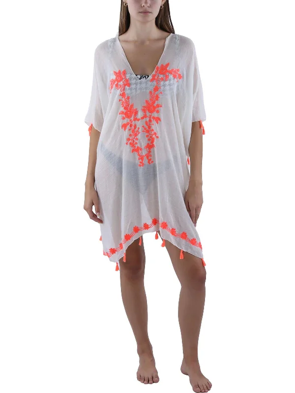 Women's Trendy Attire Plus Womens Pull On Embroidered Cover-Up