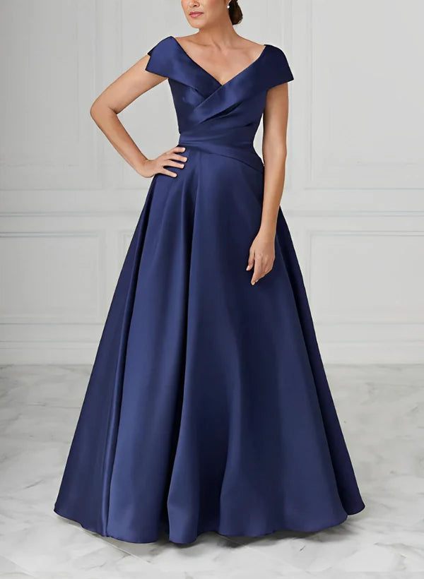 Women's Attire Mother Of The Bride Dresses A-Line Princess V-Neck Satin