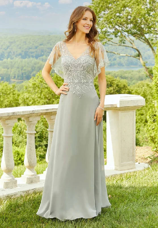 Women's Outdoor Activity Garments A-Line V-Neck Chiffon Mother of the Bride Dresse With Appliques Women's Outdoor Activity Garments A-Line V-Neck Chiffon Mother of the Bride Dresse With Appliques