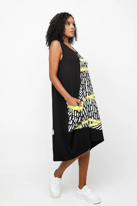 Seasonal Sale Ozai N Ku Black/Yellow Star Dress
