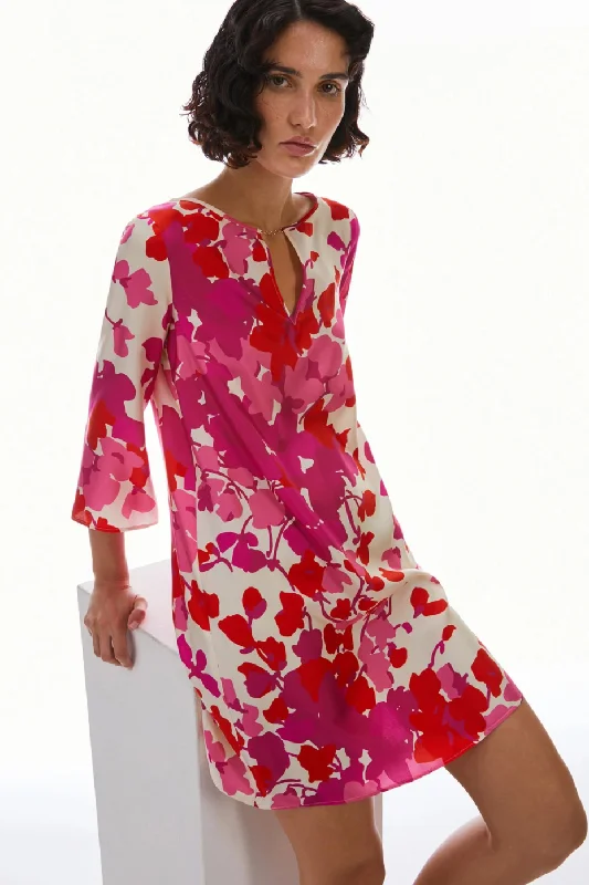 Evening Elegance PENNYBLACK Oslo Pink/White Silk Dress