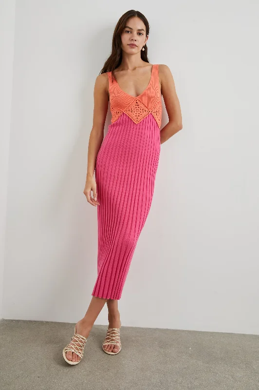 Hot Deals TARYN DRESS - PAPAYA COLORBLOCK