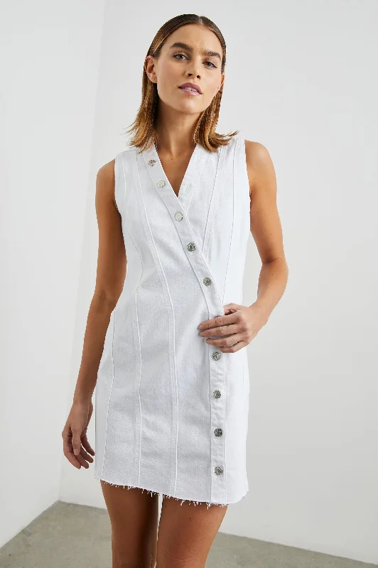 Plus-Size Women's Garments STRAND DRESS - SALT WHITE