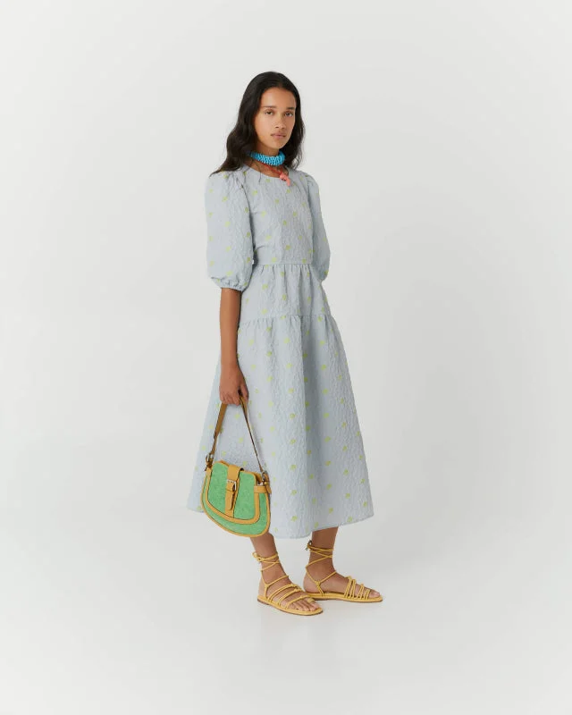 High End Fashion Beatrice B Dress In embossed Jacquard Fabric