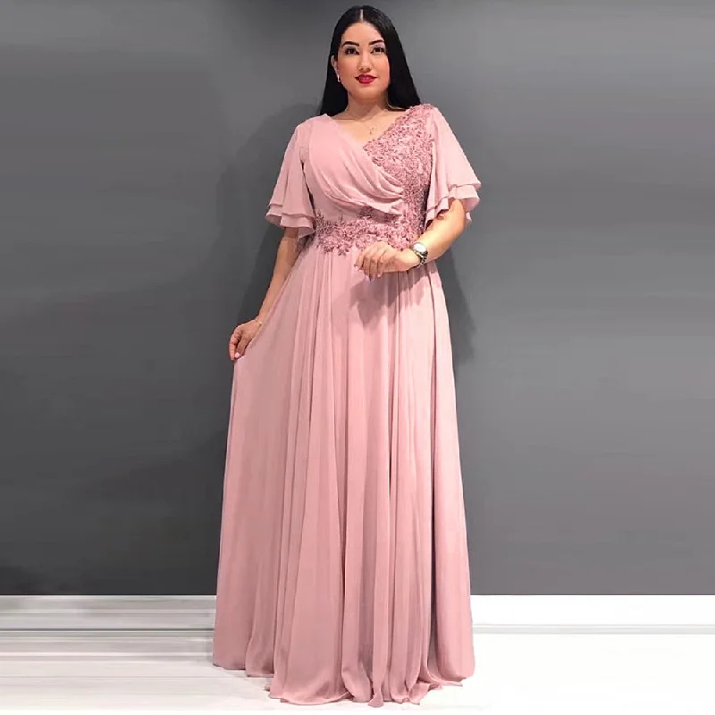 Latest Fashion Short Sleeve Chiffon Dresses
