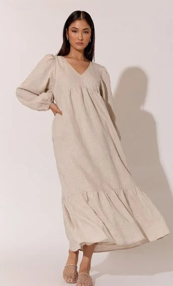 Everyday Wear Vivenne linen natural dress