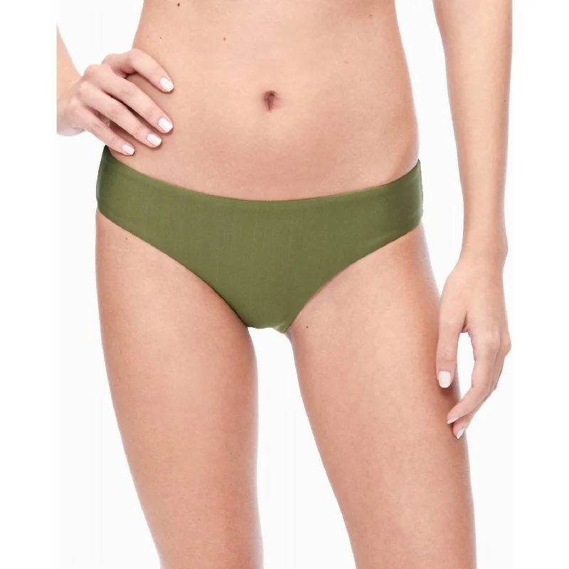 Women's Plus-Size Attire Art Deco Retro Bikini Bottom In Art Deco Olive