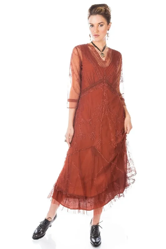 Trendy Fashion for Women Somewhere in Time Dress in Paprika by Nataya