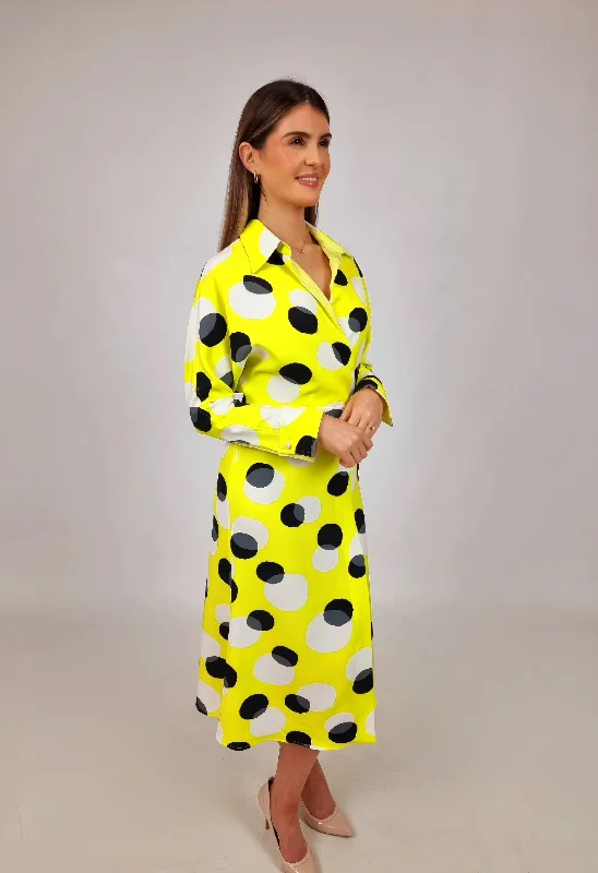 Premium Quality Garments Moskada Yellow Fresia Dress