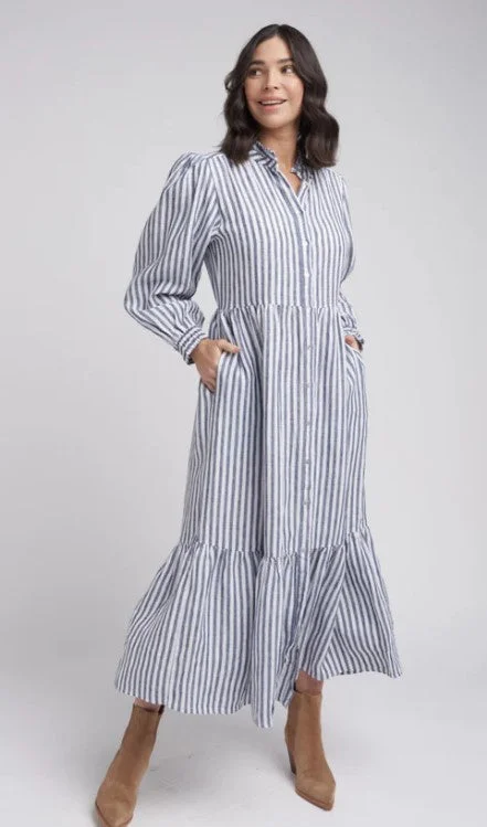 Vintage-Inspired Garments Opal stripe dress high