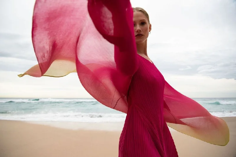 Latest Trends Alquema Long Estrella Dress And Collare Coat - Acid Dream