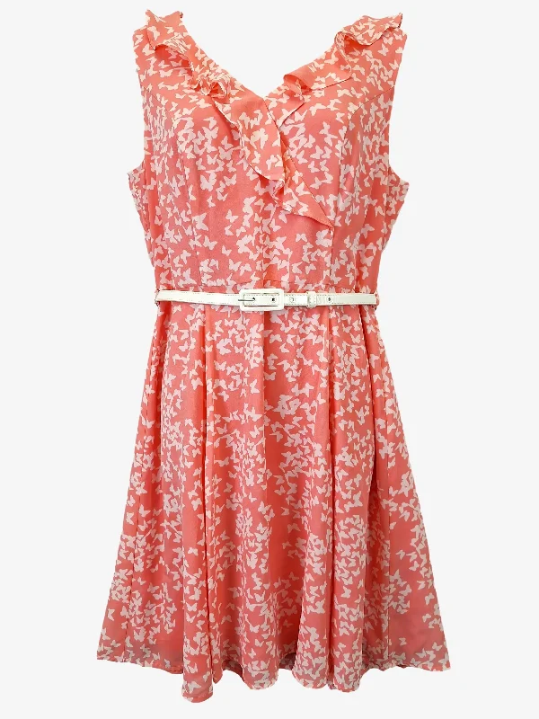 Women's Online Clothing Boutique Review Strawberry Butterfly Belted Dress Size 12