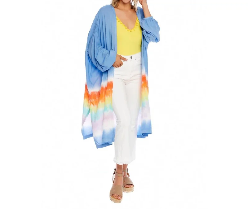 Chic Clothes For Women Tuscany Kimono Cover Up In Blue