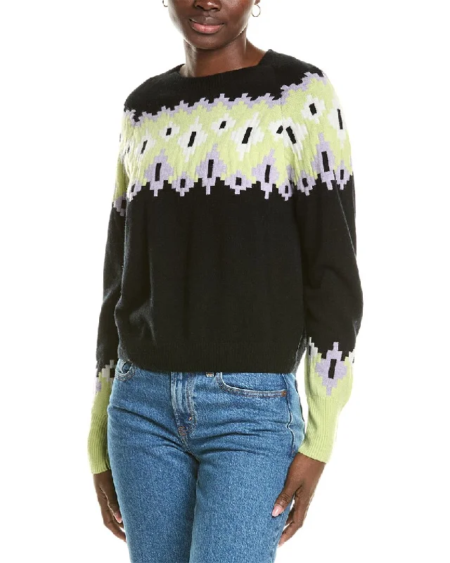 Women's Seasonal Apparel Brodie Cashmere Wool & Cashmere-Blend Pastel Fairisle Jumper