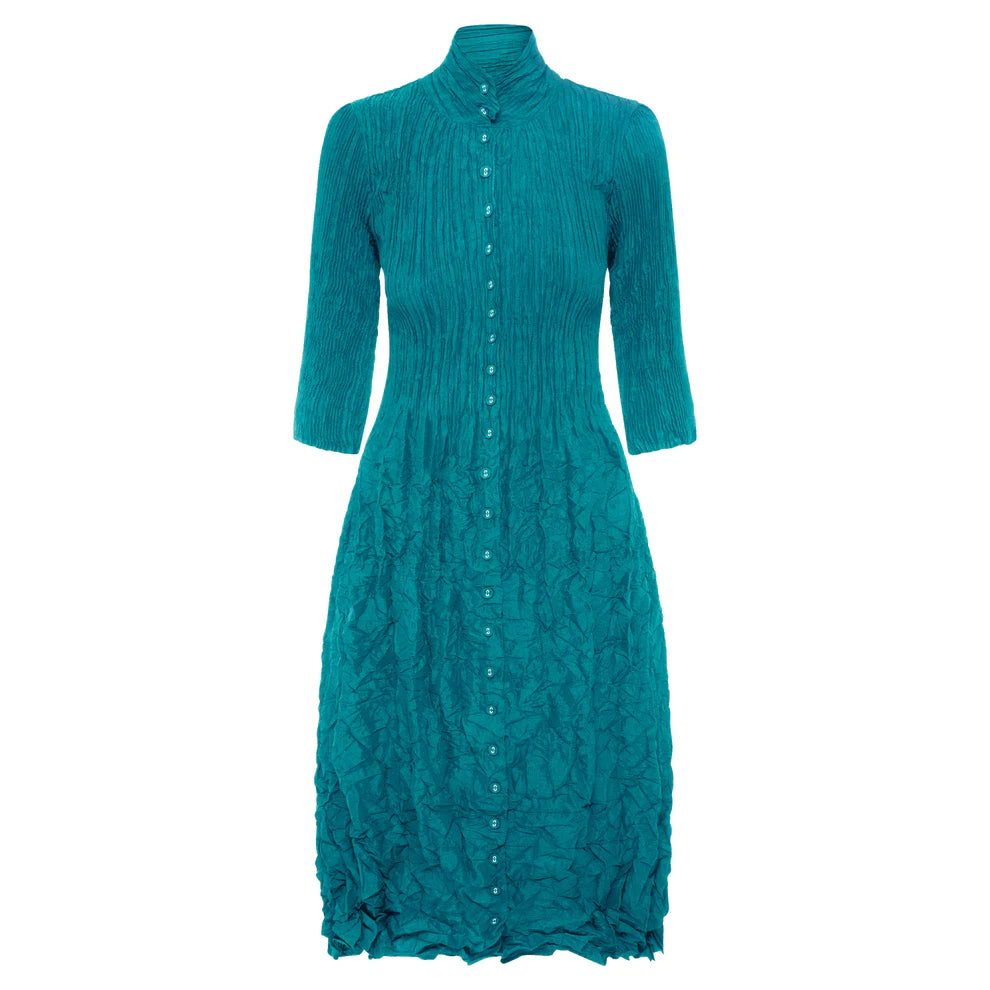 Minimalist Style Alquema Nehru Peacock Coat Dress