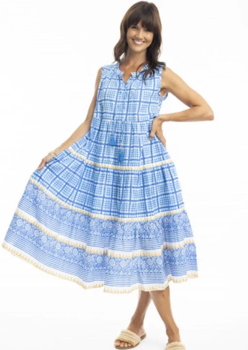 Women's Clothing And Garments Sets Straddie blue dress