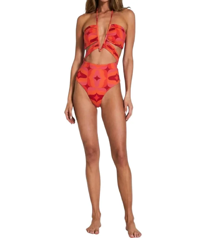 Women's Transitional Clothes Cassidy Full Piece Swimsuit In Coral Crush