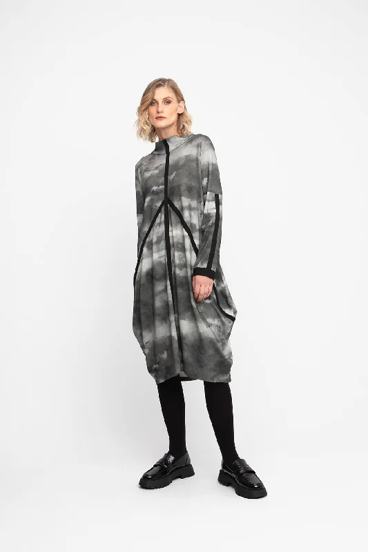 Chic And Affordable Fashion – Limited-Time Offers Ozai N Ku Grey Blurred Finestra Dress