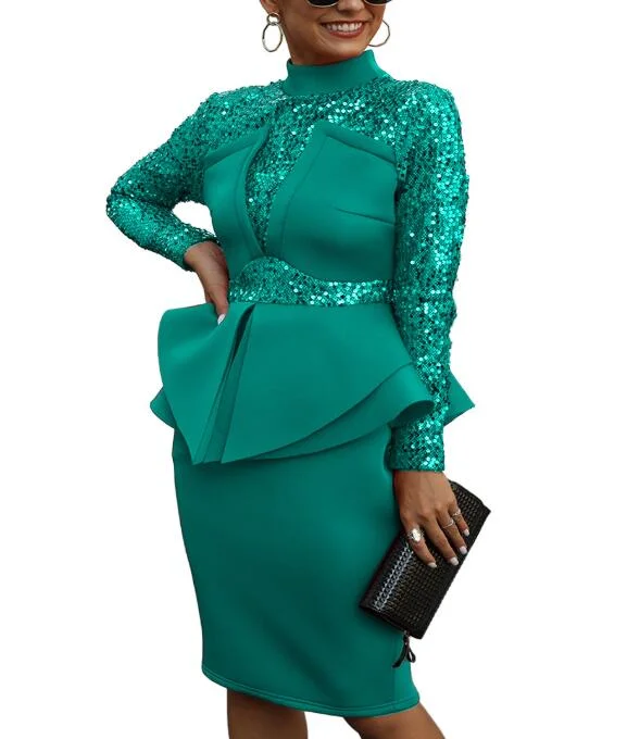Stylish Looks Design Sexy Women Full Sleeve Ladies Dress