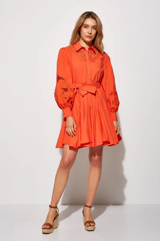 Celebrate With Big Savings Md'M Tomato Poplin Dress