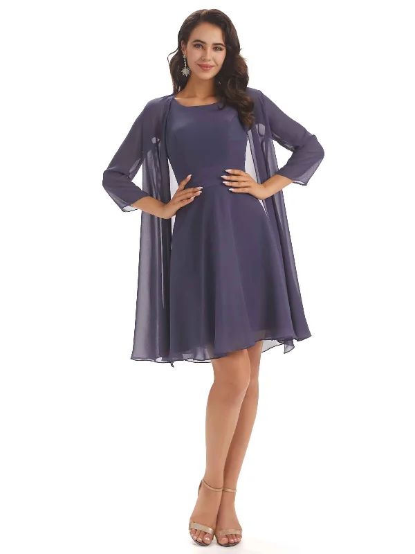Top Brand Discounts Elegant Chiffon A-line Knee Length Mother Of The Bride Dresses With Jacket Top Brand Discounts Elegant Chiffon A-line Knee Length Mother Of The Bride Dresses With Jacket