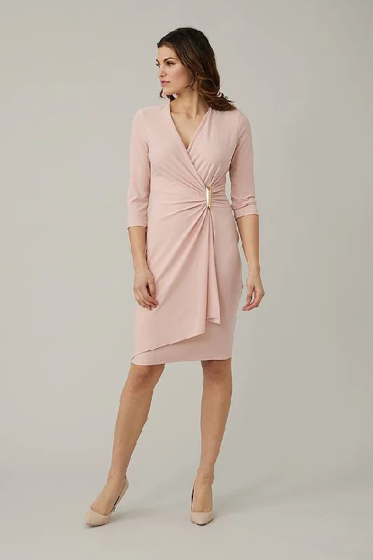 Parisian Effortless Chic Style Joseph Ribkoff Waist Buckle Detail Dress