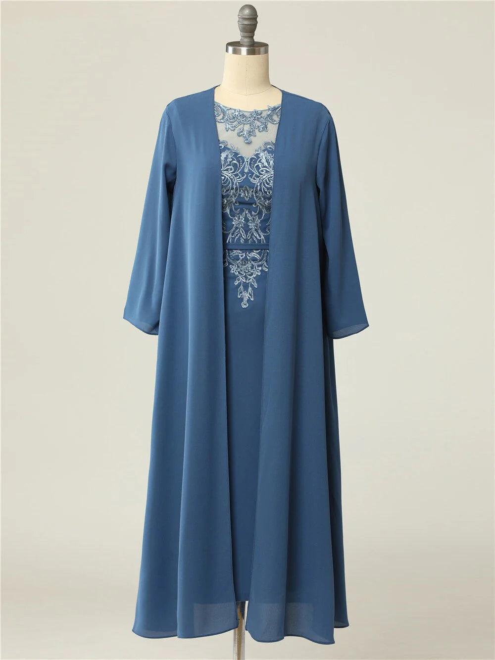 Vintage Retro Party Wear Mother Of The Bride Dresses Lace Navy Blue With Jacket Cap Sleeves Vintage Retro Party Wear Mother Of The Bride Dresses Lace Navy Blue With Jacket Cap Sleeves