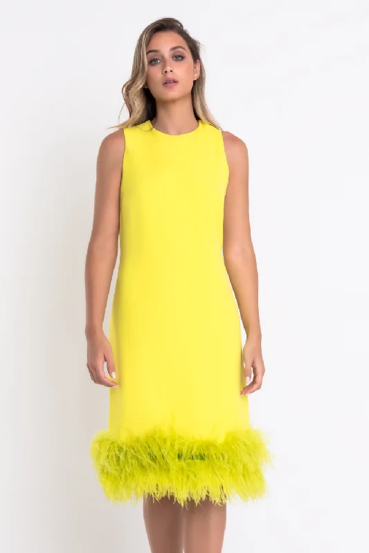Enjoy Discount Matilde Cano Lima Bajo Pluma Dress