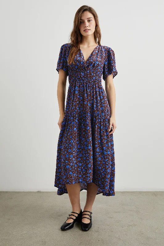 High End Designer Brands Discount ADELAIDE DRESS - RUSSET CAMELLIA