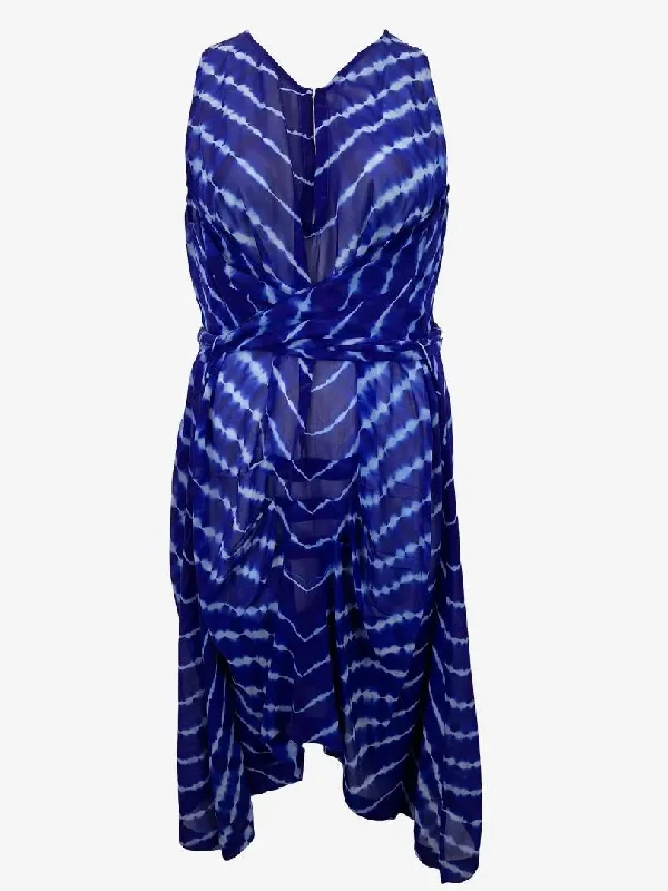 Discover Promotions Willow Silk Sheer Ocean Tides Cover Up Dress Size 12