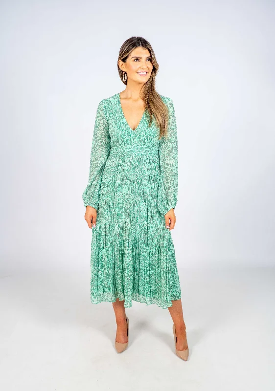 Women's Stylish Professional Garments Traffic People Green Fathomless Dress