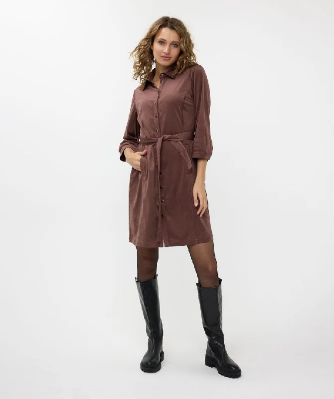 Flash Sale On Stylish Outfits – Hurry Before It's Gone Esqualo Chocolate Suedien Dress