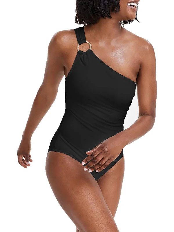 Women's Clothes Womens One Shoulder Underwire One-Piece Swimsuit