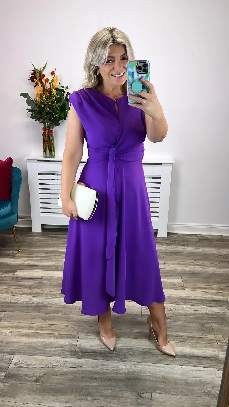 Women's Elegant Apparel Serena Dress (Purple)